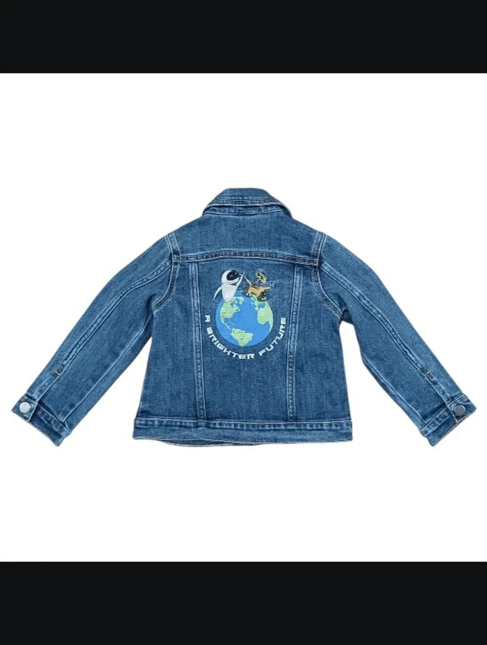 Disney Pixar WALL-E Denim Trucker Jacket Embroidered Toddler 3T